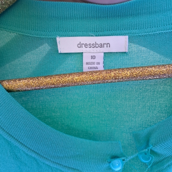 NWT Dress Barn size 10 teal shrug - Picture 4 of 4